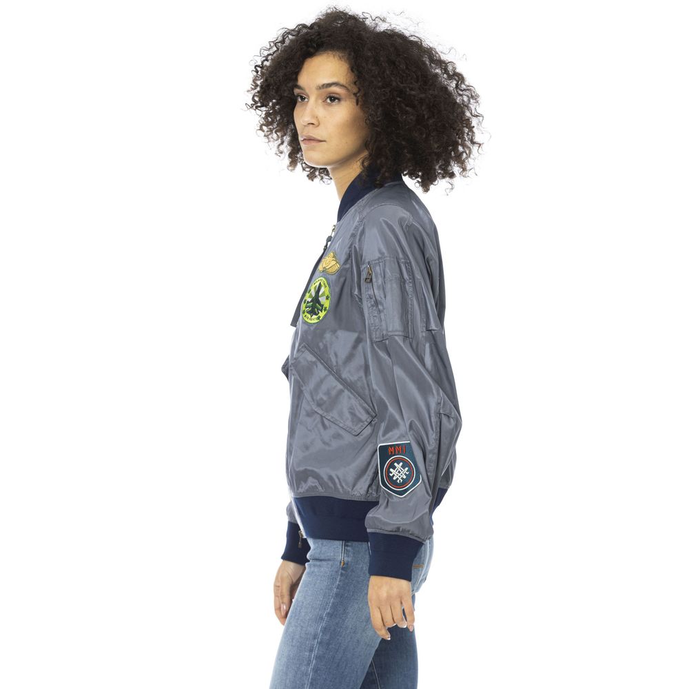 Mr&Mrs Italy Hellblaue Polyamid Damen Bomberjacke